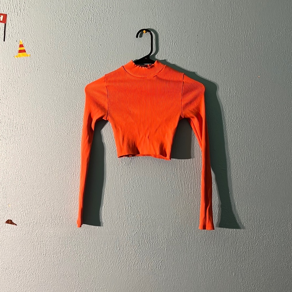 Orange crop top